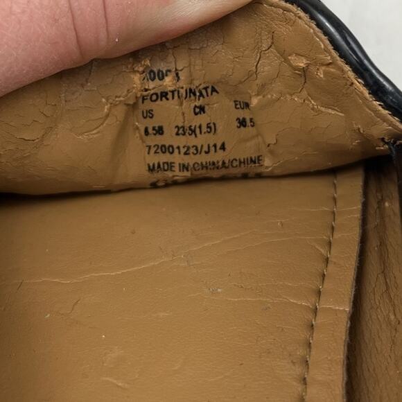 Coach Fortunata Buckle Loafers Size 6.5 B Signature Print Patent Leather Trim - Picture 7 of 7